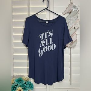 Old Navy Short Sleeved Graphic Tee, Women’s, XL, Slate Blue